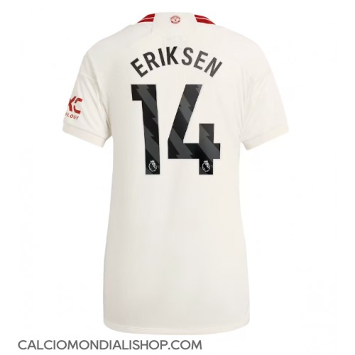 Maglie da calcio Manchester United Christian Eriksen #14 Terza Maglia Femminile 2023-24 Manica Corta